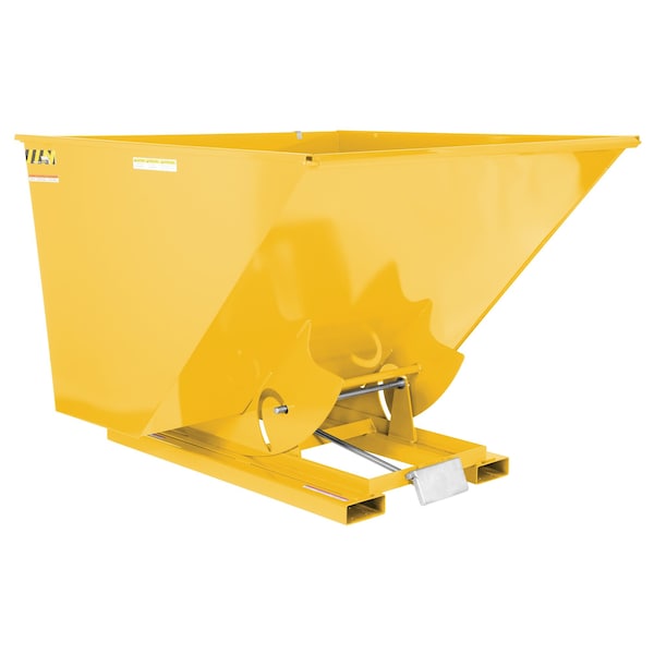 Vestil Light Duty Self-Dumping Hopper 2.5 Cubic Yard 2000 lb Yellow D-250-LD-YEL - main